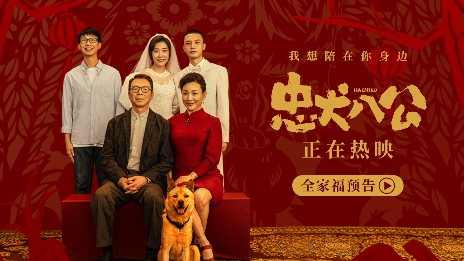 中国版《忠犬八公》曝全新预告海报 观众真情实感促口碑逆袭