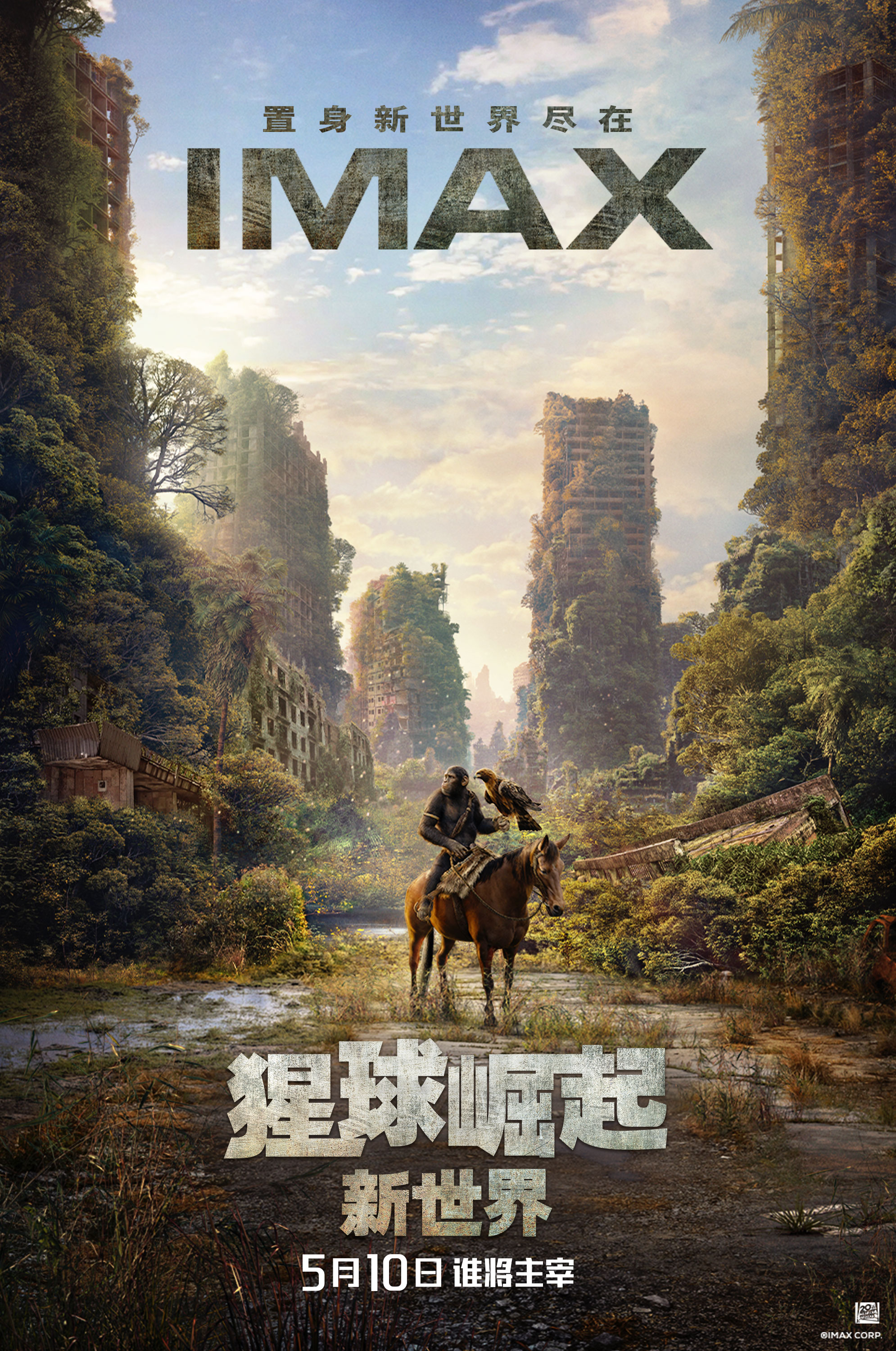 《猩球崛起：新世界》IMAX专属海报发布 IMAX大银幕震撼呈现史诗冒险   